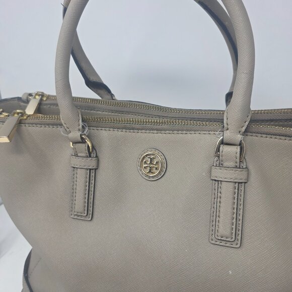 Tory Burch Robinson Saffiano Double Zip Tote Crossbody Shoulder Bag Large - Picture 5 of 14